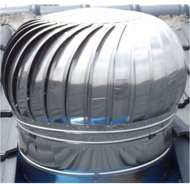 
300MM Stainless Steel No Power Roof Turbo Fan Wind Turbine Ventilator For Warehouse 