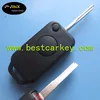 Topbest 1 button flip car key shell 2 track without logo car key blanks folding case