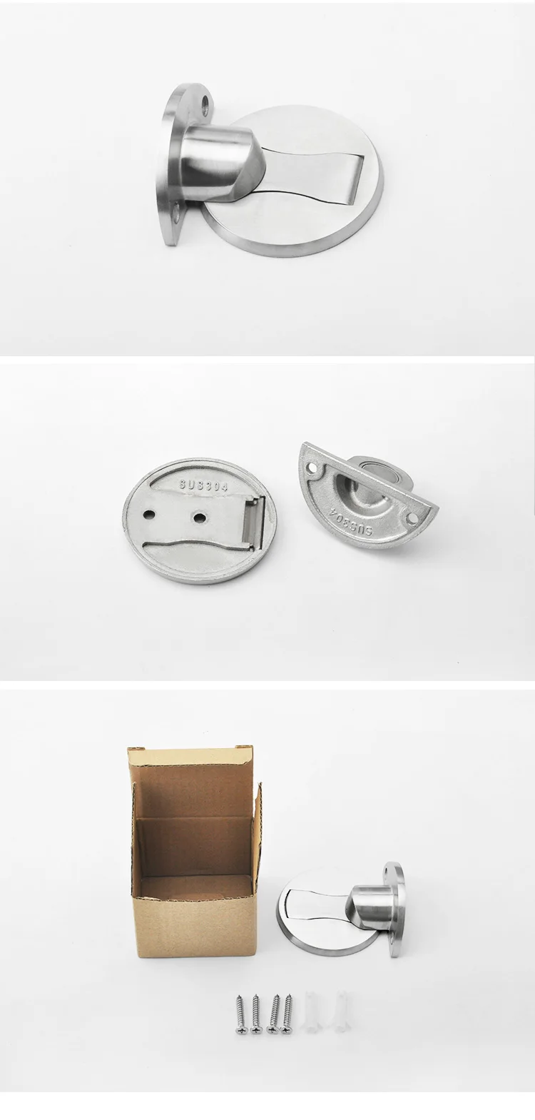 Stainless Steel Heavy Duty Rubber Glass Shower Sliding Door