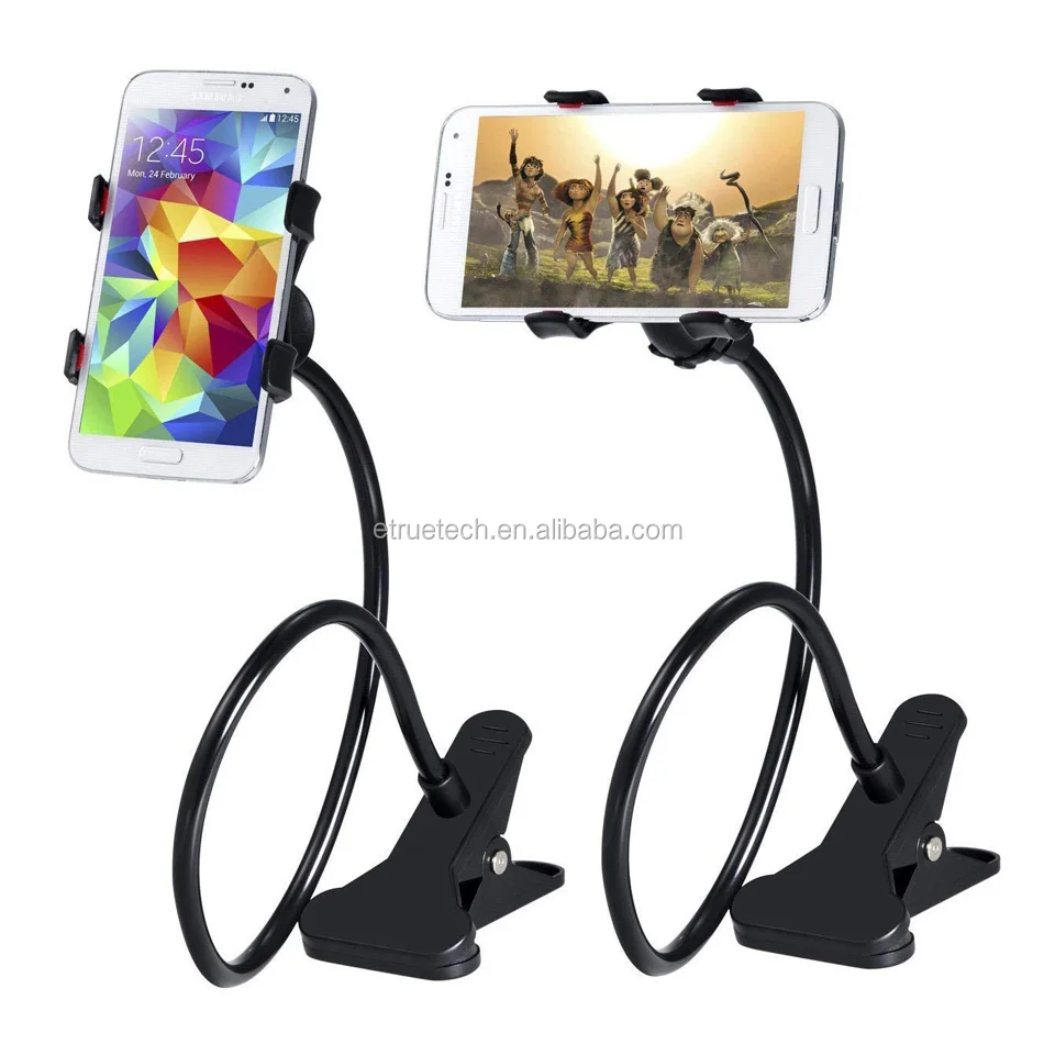 360 Rotating Flexible Long Arm Cell Phone Holder Stand Lazy Bed Desktop Tablet Car Selfie Mount Bracket Neck Phone Holder Stand