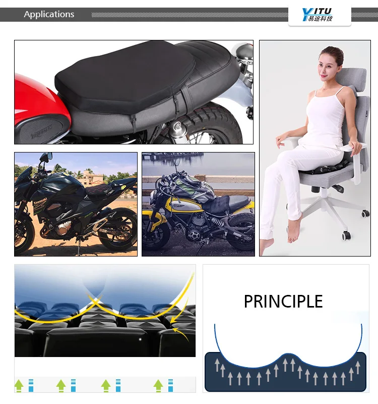 China Hot Sale Comfortable Memory Foam Gel Pad And Motorcycle Seat Gel