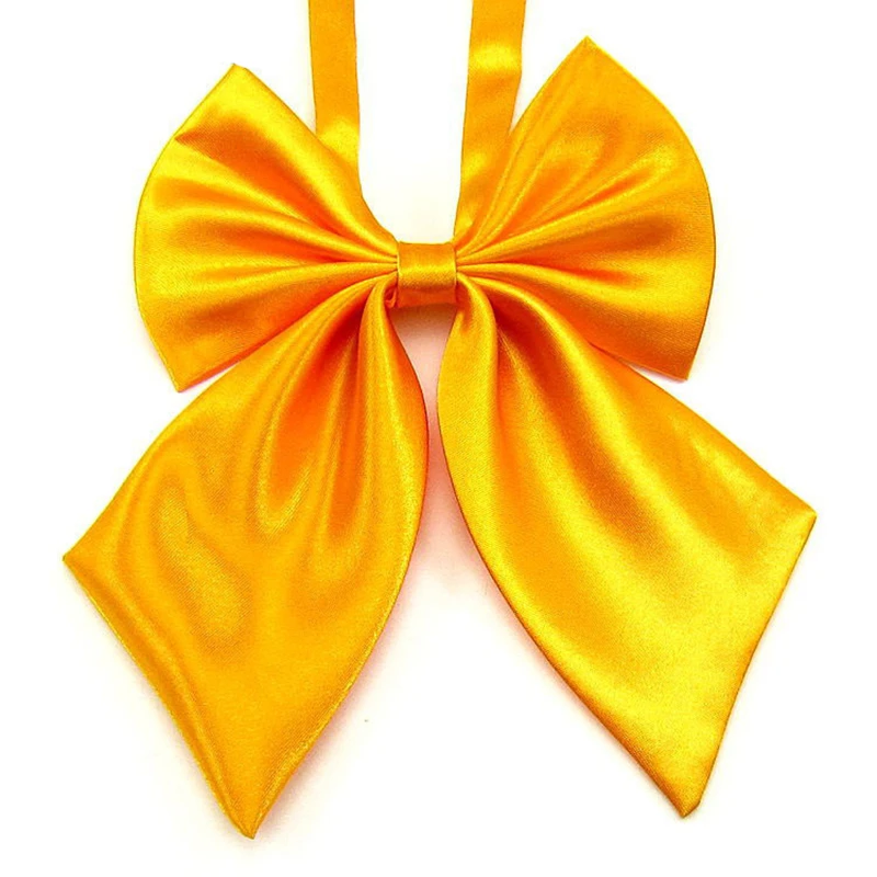 High quality polyester Lady tie collar flower cable tie Pure color bow tie for women
