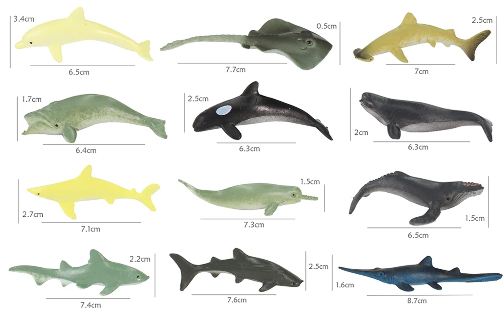 Wholesale Deep Ocean Animal Model Small Plastic Toy Shark Buy Small