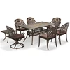 Outdoor furniture All weather resistant dining 4seats chair and table sets cast aluminium Slate long table