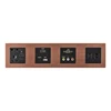 FIKO Brown aluminum brushed combination bed connector panel control wall lamp power switch socket