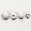 Wholesale custom shiny nickel silver dome cap press alloy metal snap buttons