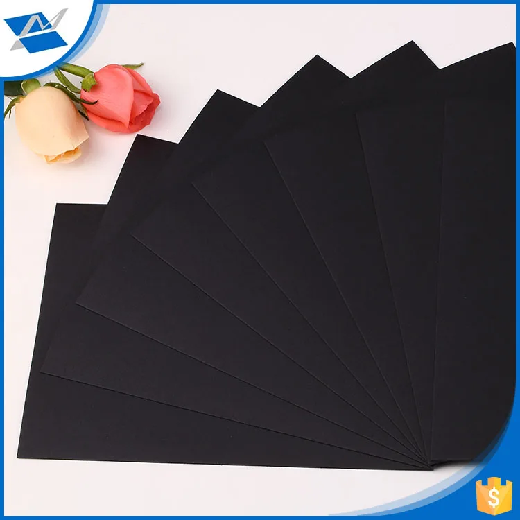 Thick 1.5mm Black Cardboard Paper Black Card Paper 80g Coated 2 Sides