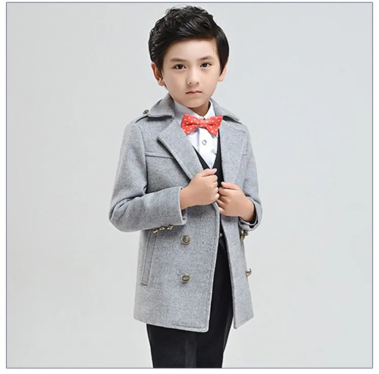 Guangzhou Supplier 3 Piece Grey Suits Boys Formal Winter Coat Buy