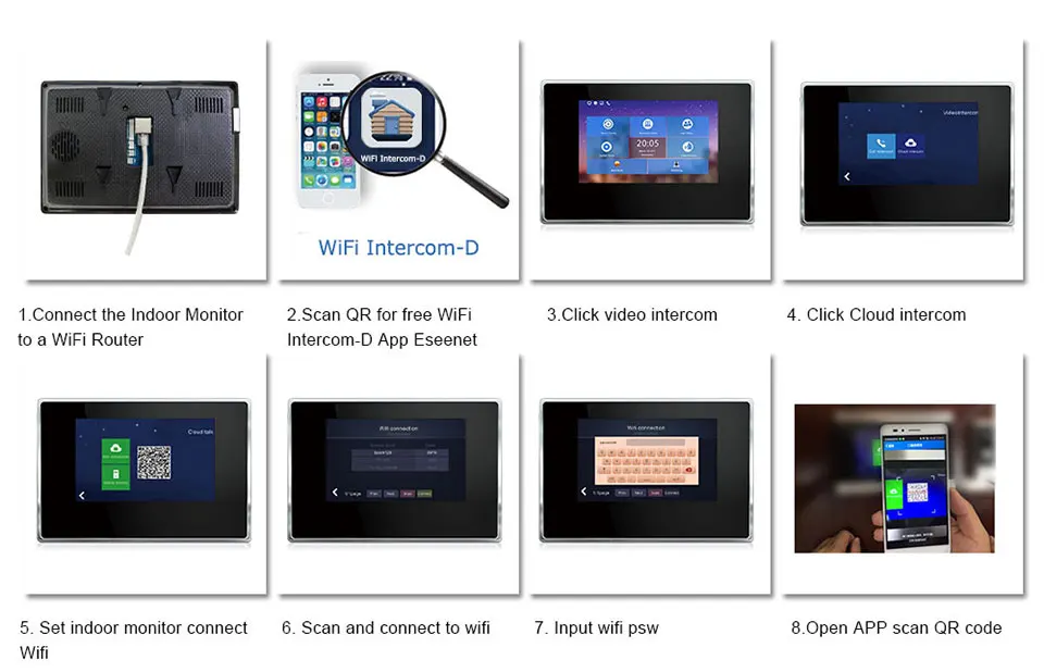 WiFi Video Intercom For 2 Family 