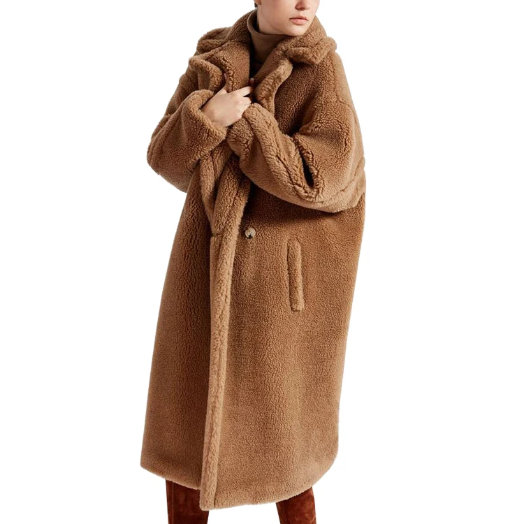 

Italy Style Women Winter Warmer Oversized Long Plus Size Real Mongolian Sheep Lamb Fur Coat, 4 colors or customized color