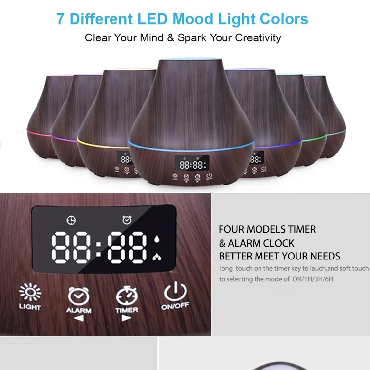 alarm clock sounds and essential oil diffuser