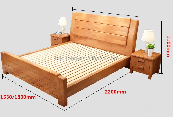 Walnut Bedroom Furniture Solid Wood Double Bed With Drawers Buy