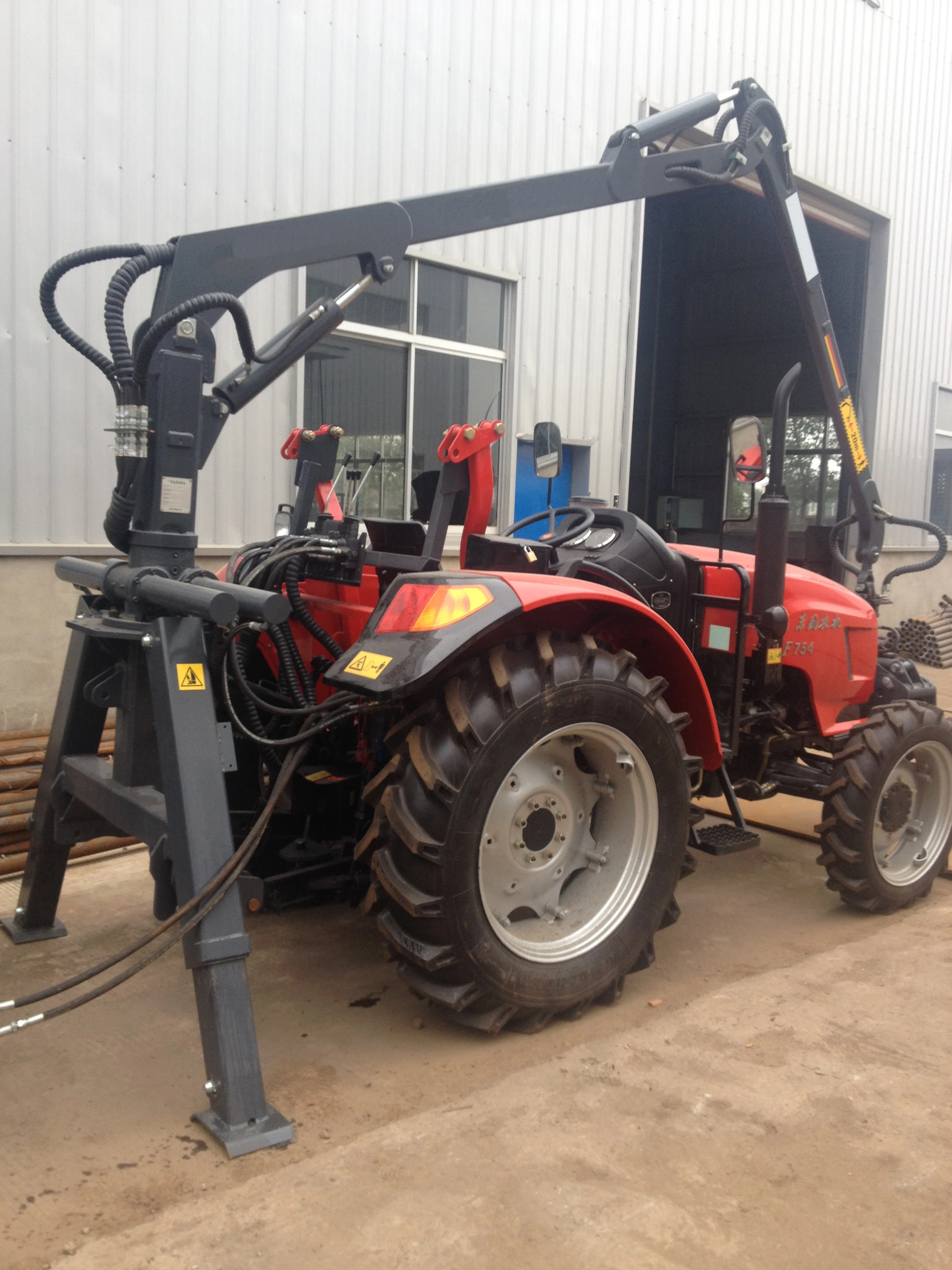 Hydraulic Log Grab,Timber Grab Trailer Trailer Mounted Crane / Small