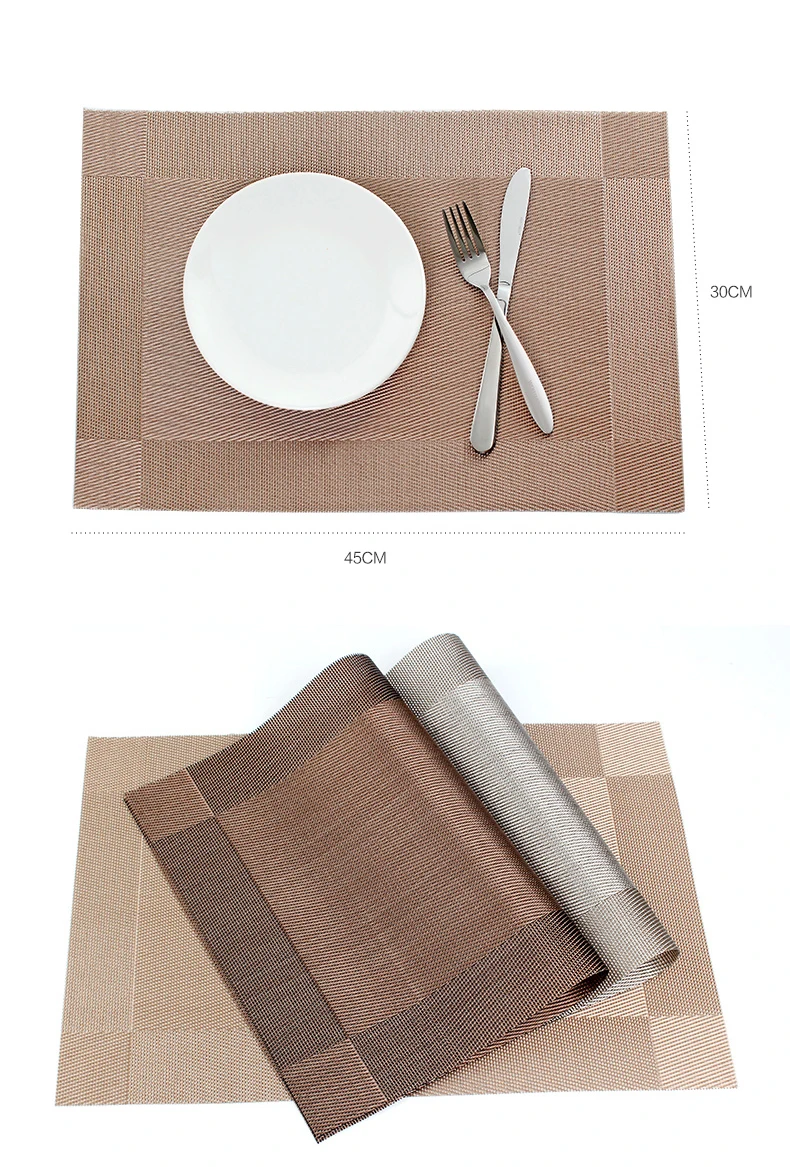 Worthbuy Pvc Placemat Nonslip Plastic Table Mat Waterproof Dining