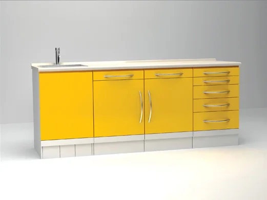 4-section dental cabinet