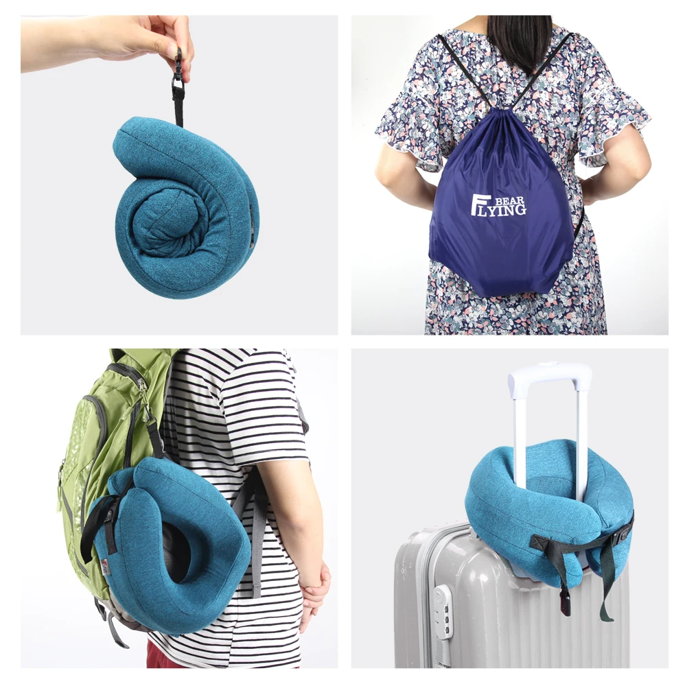 High Quality Full Neck Chin Support Memory Foam Folding Travel Neck Pillow For Airplane Buy