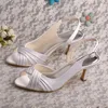 White Slingback Pumps for Wedding