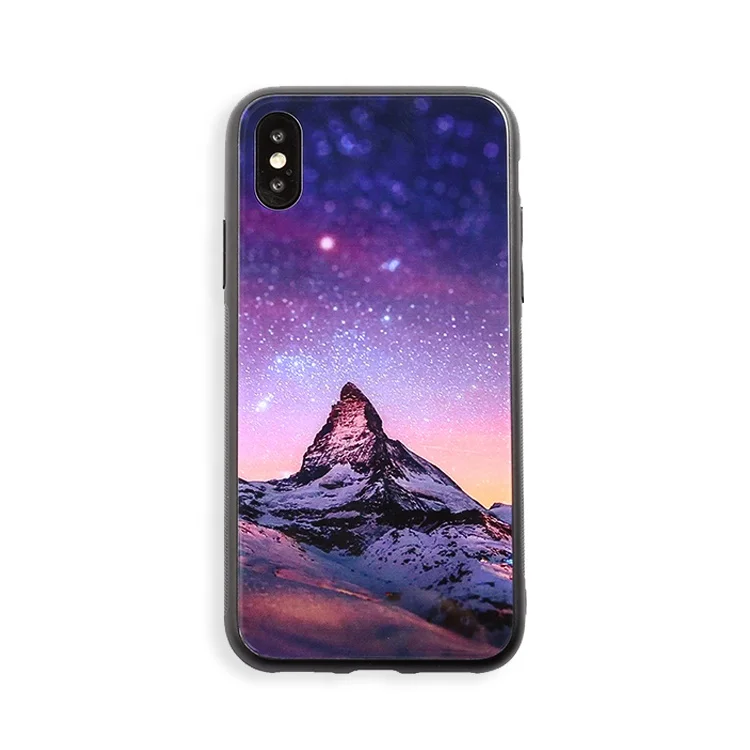 High Quality Luxury Shockproof Custom Uv Printing Tempered Glass Mobile Phone Case For iPhone Xr Xs Max