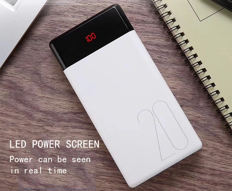 2019 New Arrival high capacity 20000mah power bank LCD screen power bank for iPhone 8 for Samsung - ANKUX.COM