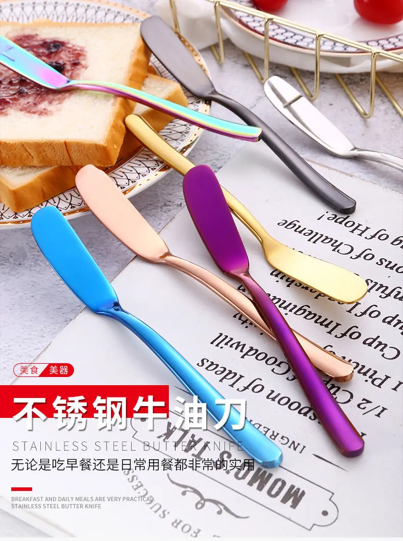 Wholesale Hot selling in Amazon Cheese Dessert Jam Stainless steel Small Butter Knife