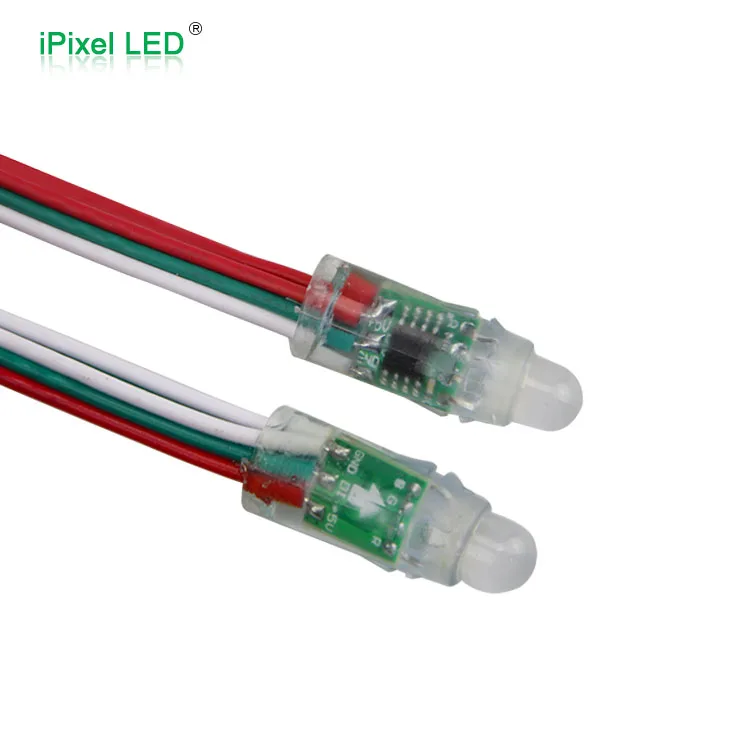 
DC5V 50 pcs/string WS2801/WS2811/UCS1903 f8 rgb led pixel light with 12mm led christmas string lights 