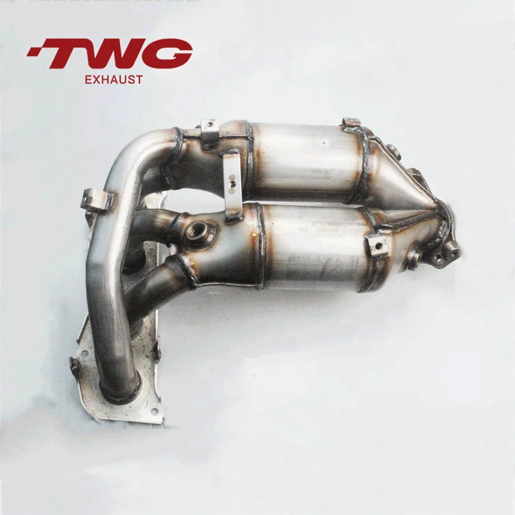 Good Quality Metallic Twc Catalytic Converter With Exhaust Manifold For