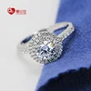 engagement ring 1 carat cubic zirconia 925 silver jewelry female wedding ring
