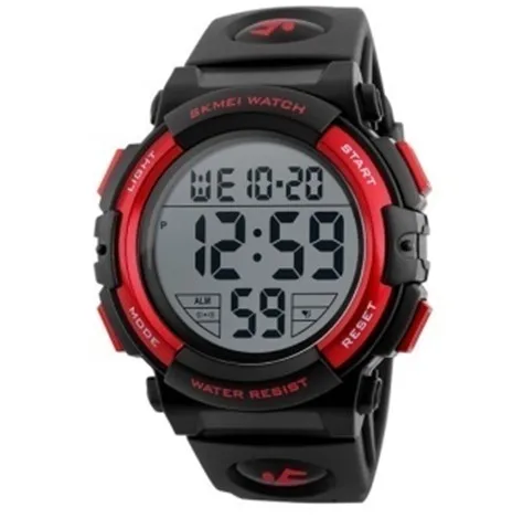 

SKMEI 1258 Fashion LED Digital Outdoor Sports Watches 50M Waterproof Chronograph Big Dial Digital Wristwatches, 5 colors to choose