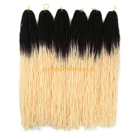 

18inch Straight Faux locs synthetic crochet hair extension ombre color