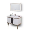 White Floor Standing Italian European Style Bathroom Vanity Cabinets Sets