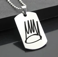 

New Arrival Stainless Steel J.Cole DreamVille Records Jewelry Dog Tag Military Necklace YP6315