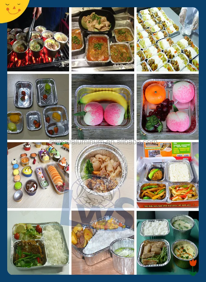 aluminum foil airline food packing container