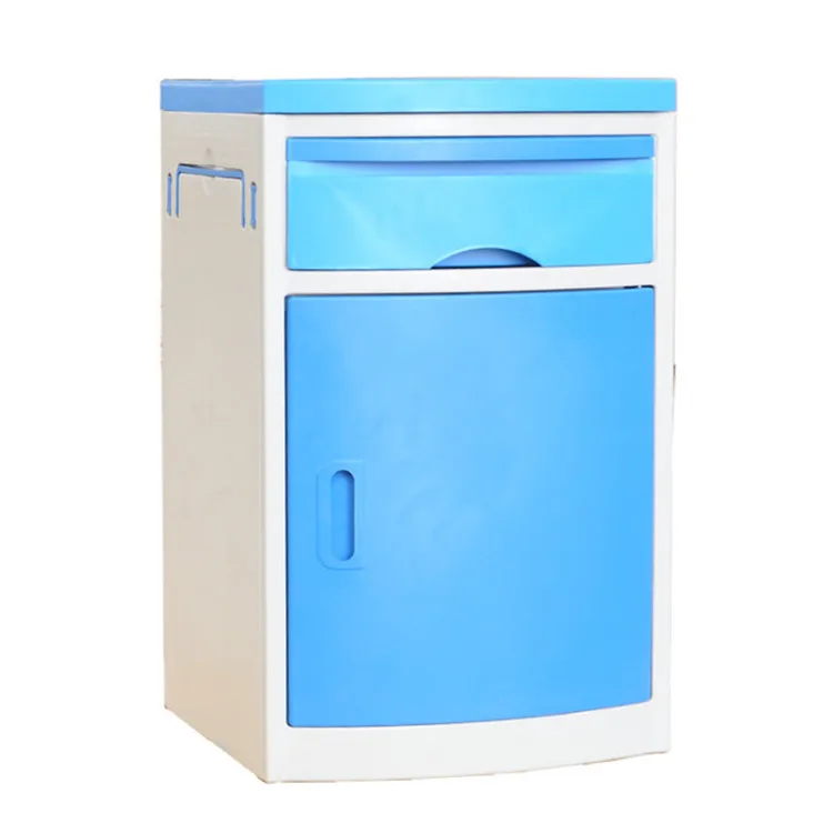 High quality ABS patient bedside locker in hospital medical bedside cabinet with table