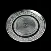 wholesale factory price 13 inch lace design clear glass charger plate