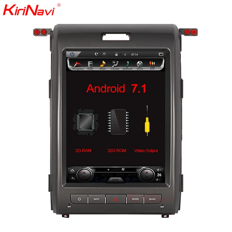 Kirinavi Tesla Style Vertical Screen Android 7.1 12.1" Car Dvd For Ford