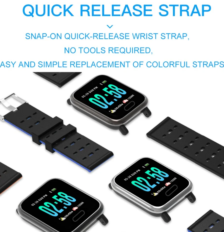 A6  color screen fitness tracker Step Counter Activity Monitor smart watch band