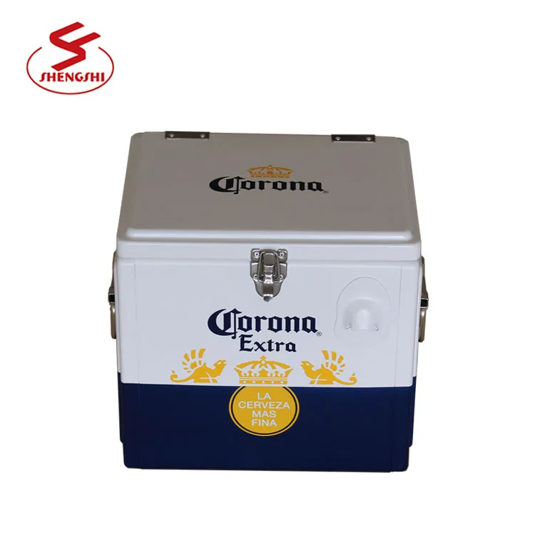 
metal corona cooler box insulated corona cooler small cooler box 