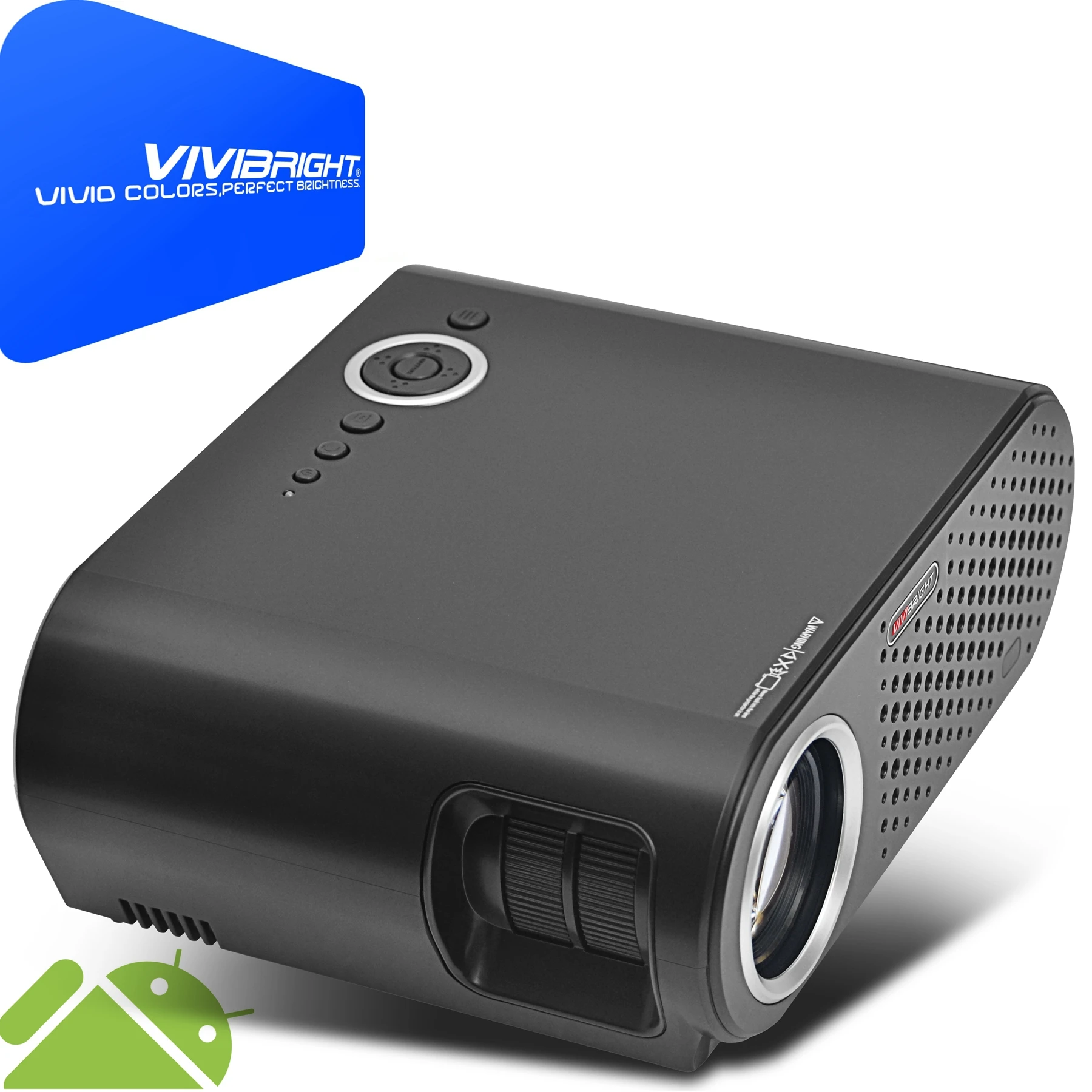 

new android 6.0 LED Multimedia Portable Projector VIVIBRIGHT GP90UP 3500Lumens bluetooth wifi wireless smart projector, N/a