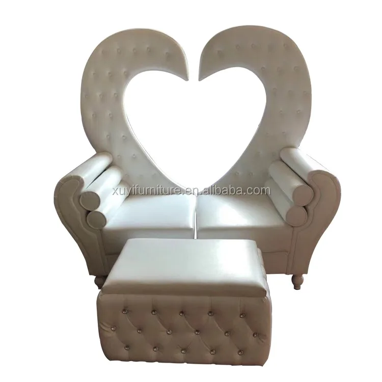 Cheap Heart Shaped Wedding Wedding Sofa Bride And Groom Loveseat Throne