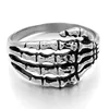 Punk Jewelry Stainless Steel Mens Skeleton Skull Ring