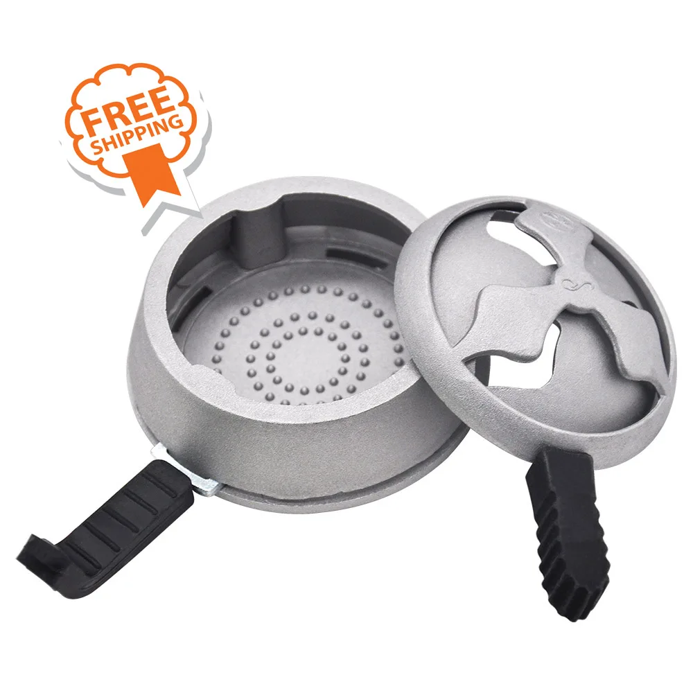 

Free Shipping Hookah Charcoal Holder Heat Management Keeper Dull Polish Two Handle