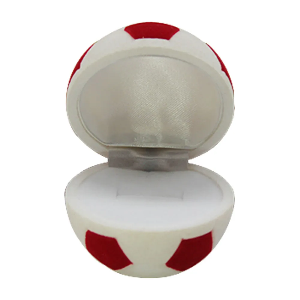

wholesale Custom hot selling football shaped velvet ring jewelry box, Any color is available