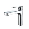 European Single Hole Single Handle Chrome Brass Faucet Water Tap Bathroom Basin Mixer