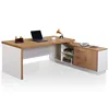 Modern fashion l shaped office desk MDF/MFC melamine designer furniture l shaped oak wood l shaped office desk