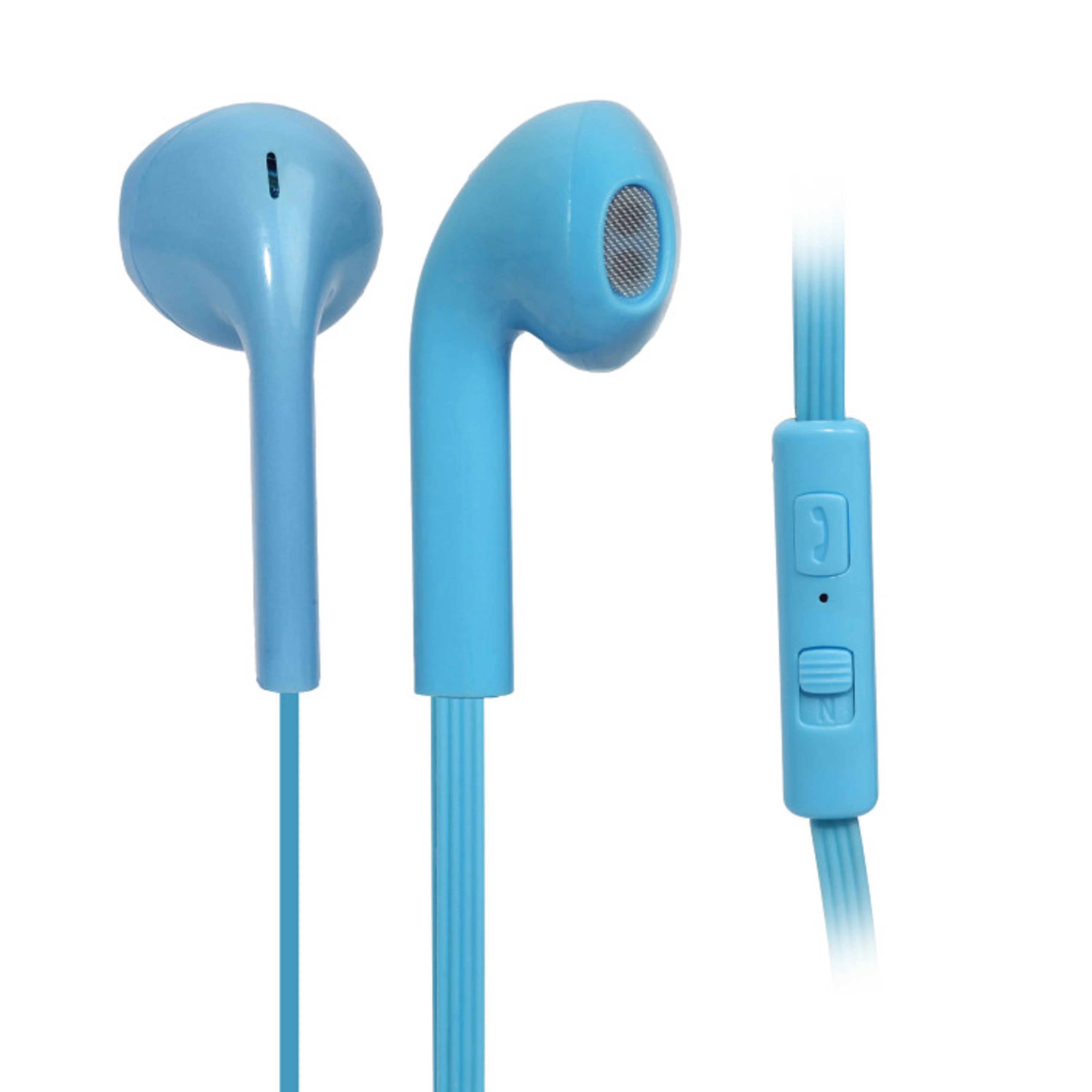 

Hot Sale In Ear Wired Control Stereo Flat Wire Earphone Headphone For Cellphone
