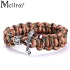 Mcllroy Wholesale paracord bracelet Outdoor Umbrella rope Engrave Pattern Titanium steel snake head bracelets braid bracelet