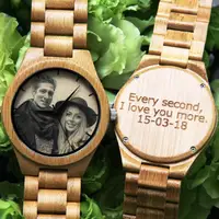 

New Custom Photo Watches Free Engraving Fathers' Day Gift