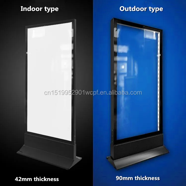 Wholesale Aluminum Metal Material Standing Advertising Light Box With