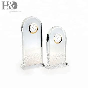 H D High Crystal Quartz Personalized Desk Clock Crystal Craft For