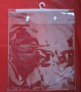 Snap Button Plastic Bag With Hanger 